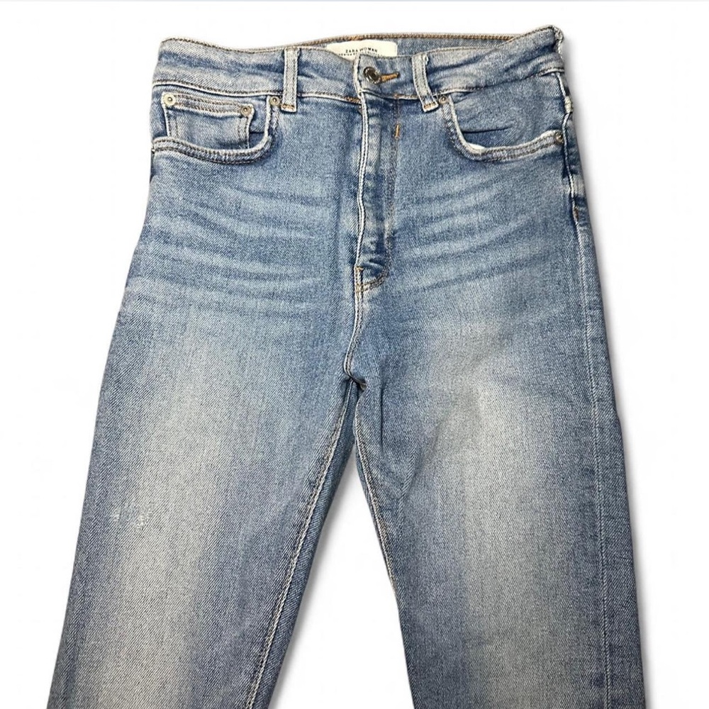 Zara blue ripped skinny jeans
